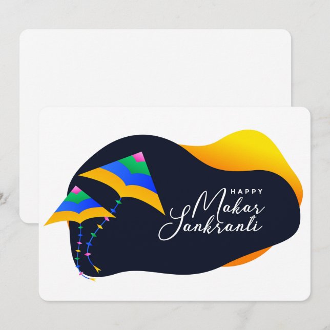 Cartão De Festividades Makar Sankranti (Frente/Verso)