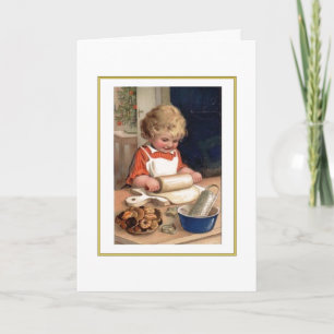 Cartão De Festividades Making Christmas Cookies Card