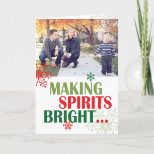 Cartão De Festividades Making Spirits Bright Photo Card Folded