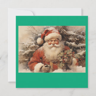 Cartão De Festividades MAKOM1000- Arte Antiga do Papai Noel