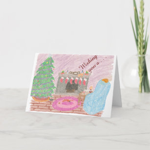 Cartão De Festividades Mal-gatinho (natal)