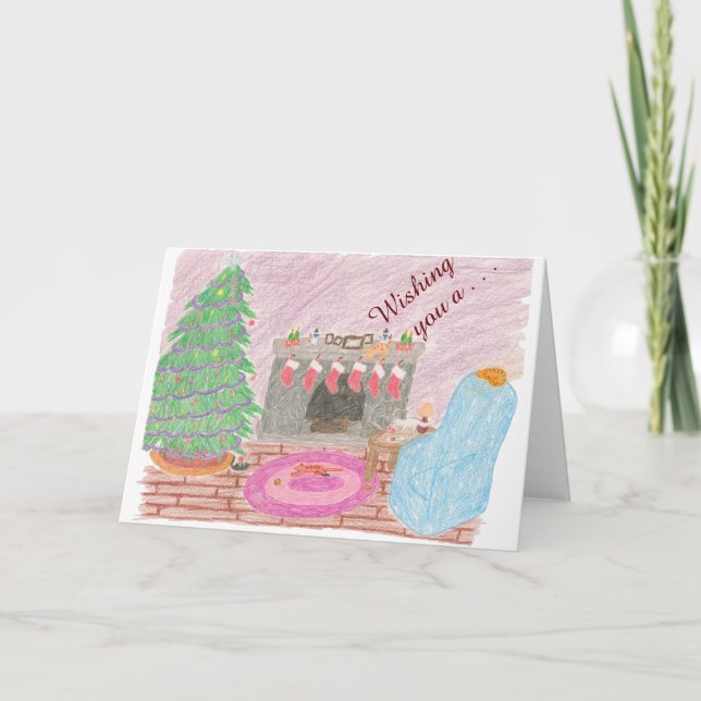 Cartão De Festividades Mal-gatinho (natal) (Frente)