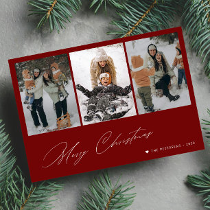 Cartão De Festividades Mal Natal - Escrito mínimo 3 foto vermelho