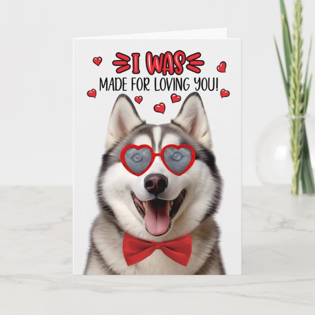 Cartão De Festividades Malamute Dog Feita por Te Amar Namorados (Frente)