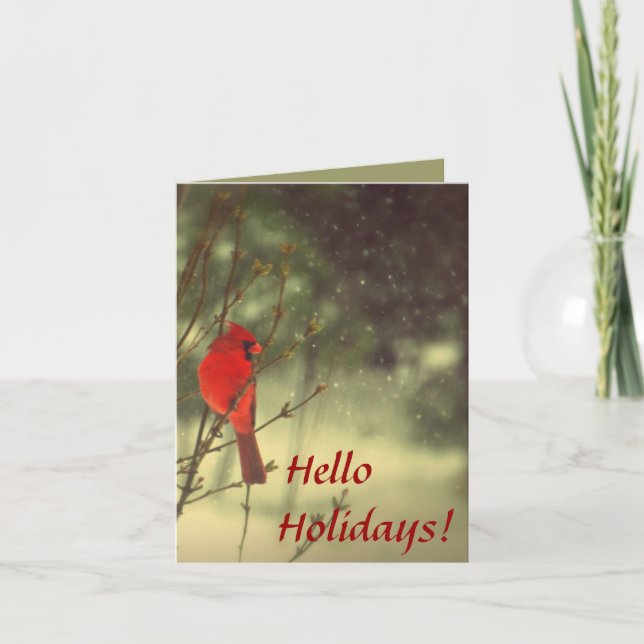 Cartão De Festividades Male Cardinal (Frente)