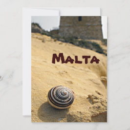 Cartão De Festividades Malta Sand, Shell and Tower phone