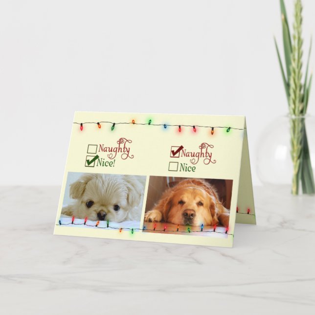 Cartão De Festividades Malvado ou legal (Frente)