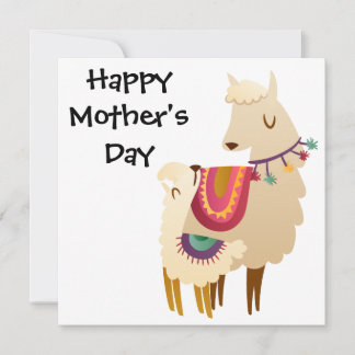 Cartão De Festividades Mama dia das mães do lama da alpaca