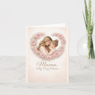 Cartão De Festividades Mama — Meu Primeiro Lar Floral Mãe e Filha