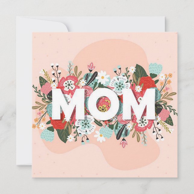 Cartão De Festividades Mamãe (Frente)