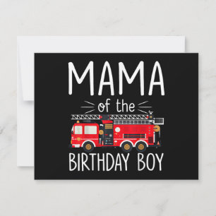 Cartão De Festividades Mamãe do Aniversário do Bombeiro Fa