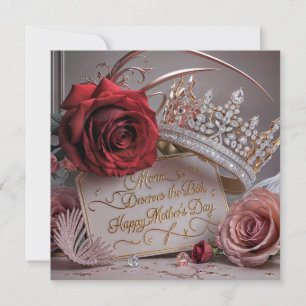 Cartão De Festividades Mamãe Merece o Melhor: Dia de as mães Feliz