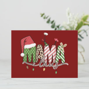 Cartão De Festividades Mamãe Noel Natal Divertido Xmas Mamãe