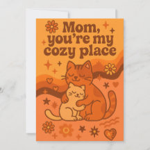 Mamãe, você é o meu lugar aconchegante design retr
