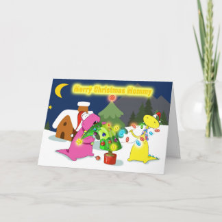 Cartão De Festividades mamães do Feliz Natal