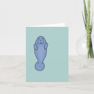 Cartão De Festividades Manateado de Cute Personalizável