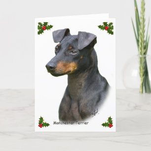 Cartão De Festividades Manchester Terrier 8W13D-07