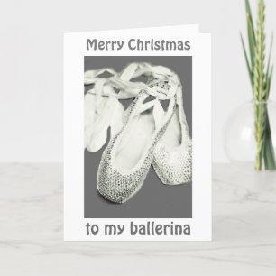 CARTÃO DE FESTIVIDADES MANTENHA-ME NO MEU AMOR DE TOES-BALLERINA CHRISMAS