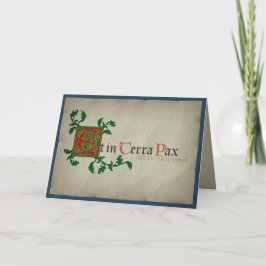 Cartão De Festividades Manuscrito em Inglês Antigo