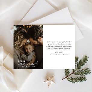 Cartão De Festividades Manuscrito Limpo Foto de Natal Feliz Navidad