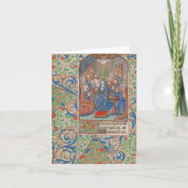 Cartão De Festividades Manuscrito medieval de confirmação de pentecost
