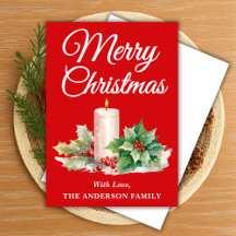 Manuscrito Minimalista Feliz Natal Vermelho