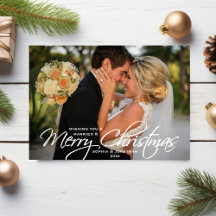 Mão de Natal Casada e Feliz - Carta Foto