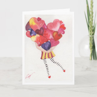 Cartão De Festividades Mãos cheio de amor