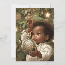 Cartão De Festividades Mãos Pequenas Alcançam - Bebê Negro