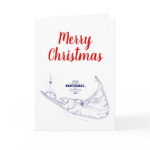 Mapa Antigo da Ilha Nantucket no Natal Azul Marinh