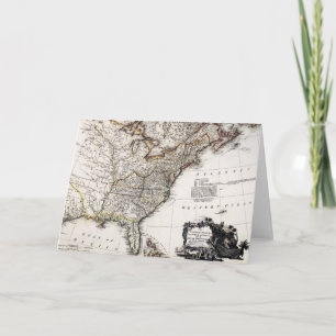 CARTÃO DE FESTIVIDADES MAPA DE AMÉRICA, 1809