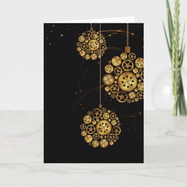 Cartão De Festividades Maquinismo de relojoaria (Frente)