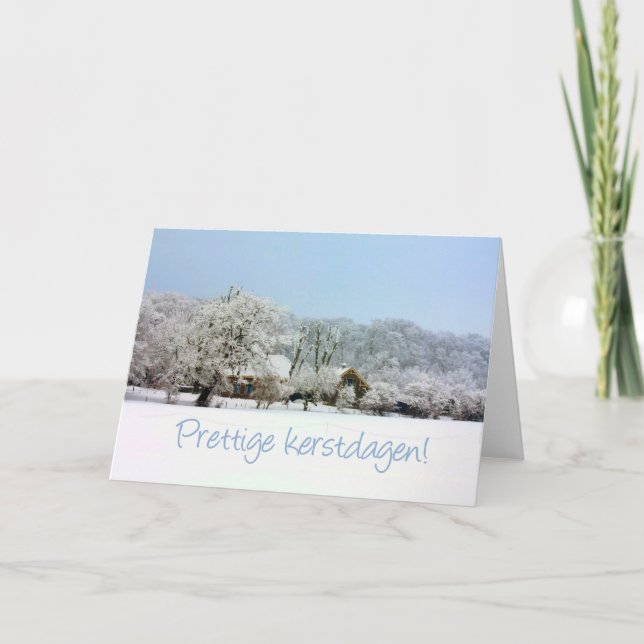 Cartão De Festividades maravilha do inverno holandês feliz x mas (Frente)