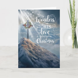 Cartão De Festividades Maravilhas de Natal Religiosas do Seu Amor Cristão