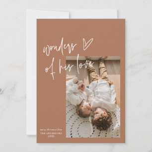 Cartão De Festividades Maravilhas De Seu Amor Uma Foto De Natal Religioso