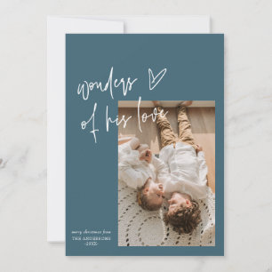Cartão De Festividades Maravilhas De Seu Amor Uma Foto De Natal Religioso