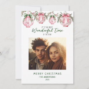 Cartão De Festividades Maravilhosa época do Ano Lanterna Natal