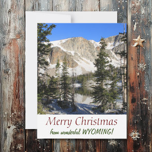 Cartão De Festividades Maravilhoso Wyoming Landscape Feliz Natal