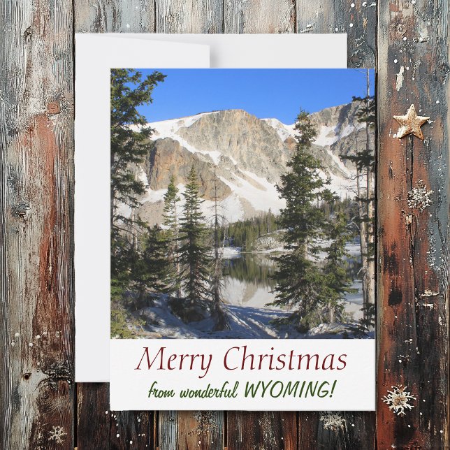 Cartão De Festividades Maravilhoso Wyoming Landscape Feliz Natal (Criador carregado)