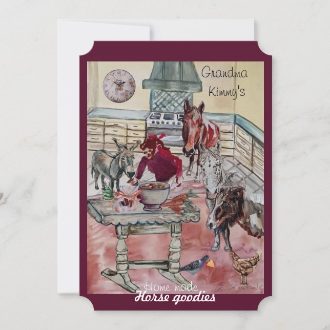 Cartão De Festividades marca de cavalos (Frente)