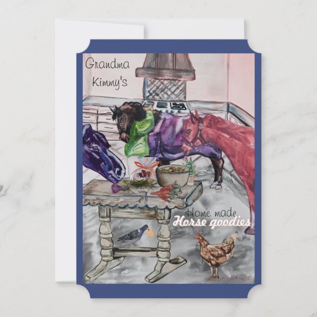 Cartão De Festividades marca de cavalos (Frente)