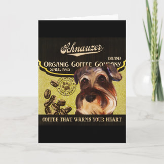 Cartão De Festividades Marca do Schnauzer - Orgânico Café Empresa