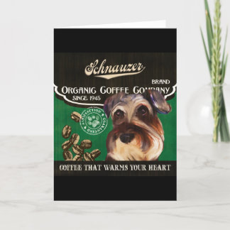 Cartão De Festividades Marca do Schnauzer - Orgânico Café Empresa