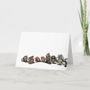 Cartão De Festividades Marchando Através da Neve de Natal