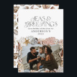 Cartão De Festividades Mares tropicais de Natal quente e foto de saudaçõe<br><div class="desc">Mares tropicais de Natal quentes e saudações ao moderno e elegante cartão de fotos de feriado design</div>