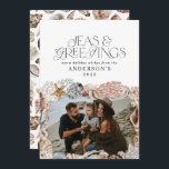 Cartão De Festividades Mares tropicais de Natal quente e foto de saudaçõe<br><div class="desc">Mares tropicais de Natal quentes e saudações ao moderno e elegante cartão de fotos de feriado design</div>