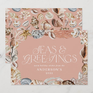 Cartão De Festividades Mares tropicais de Natal quente e saudações ao Ho 