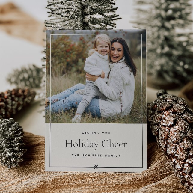 Cartão De Festividades Marfim | Foto mínima simples do Arco de Natal (Criador carregado)