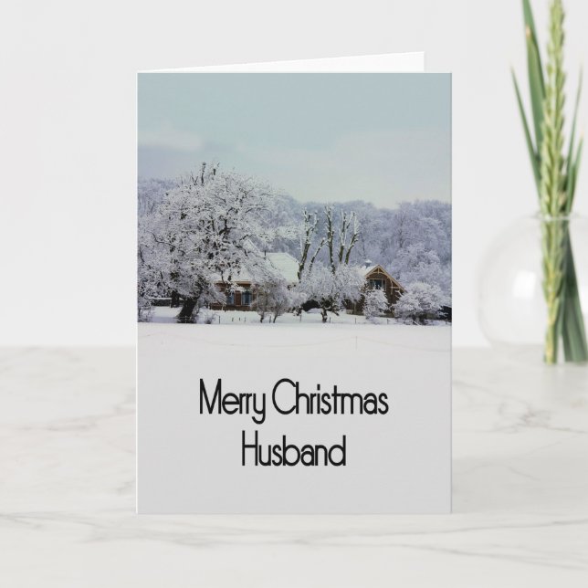 Cartão De Festividades Marido Feliz Natal (Frente)