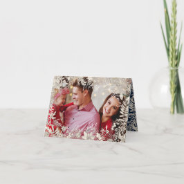 Cartão De Festividades Marinho Botanicals Floral 1 foto Arco Natal